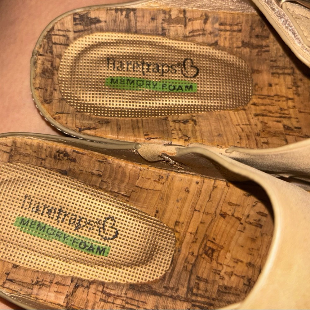 Beige Cork Footbed Sandals - Picture 2 of 5